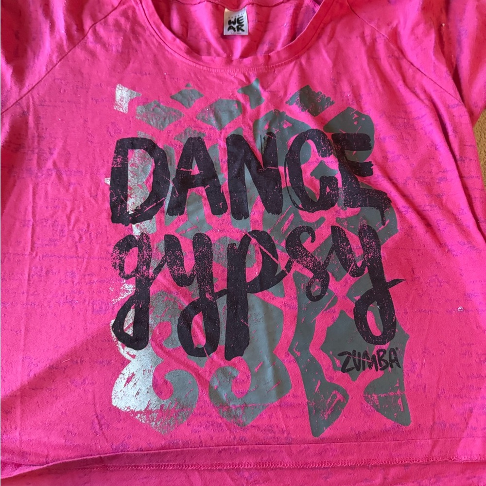 Zumba Fitness Pink and Black Dance Tee